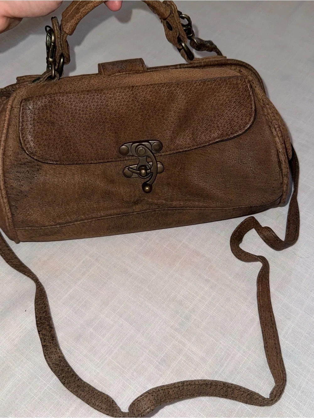 Y2K Vintage leather Adventure Bound handbag with strap